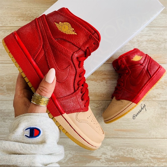 Nike Red and Tan Women's Sneakers - Picture 1 of 8